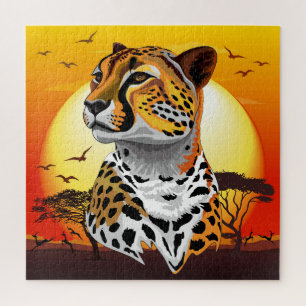 Cheetah African Feline Wild Animal Jigsaw Puzzle
