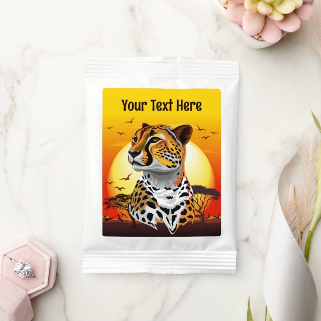 Cheetah African Feline Wild Animal Margarita Drink Mix (Wedding)