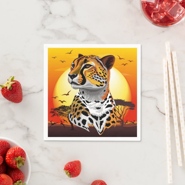 Cheetah African Feline Wild Animal Napkins (Insitu)