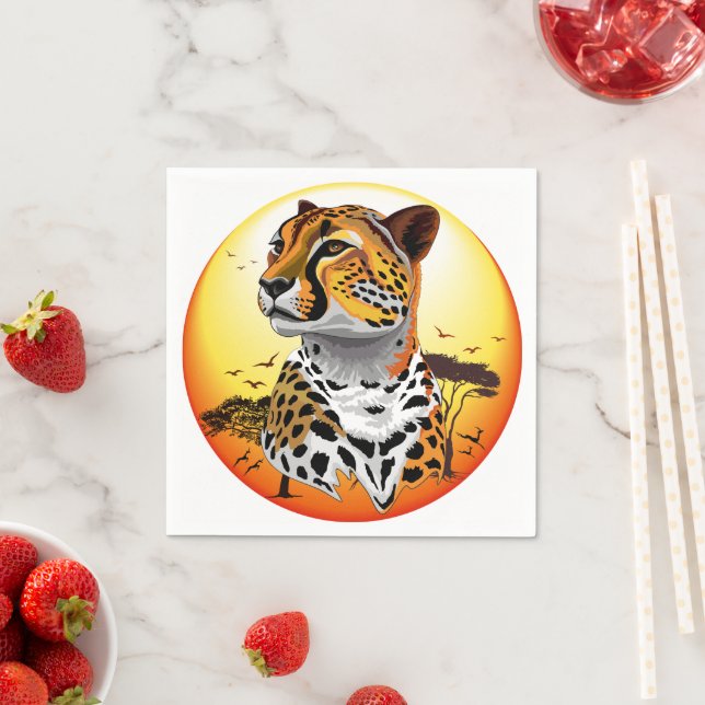 Cheetah African Feline Wild Animal Napkins (Insitu)