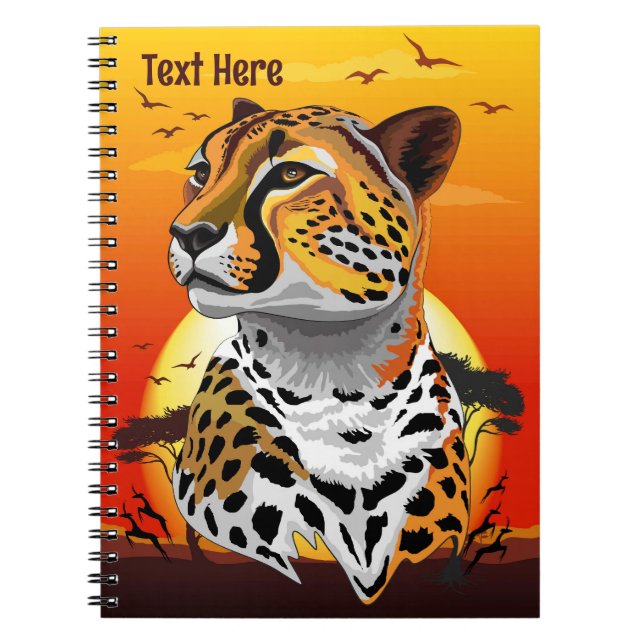 Cheetah African Feline Wild Animal Notebook (Front)