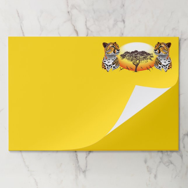 Cheetah African Feline Wild Animal Paper Pad (Folded)