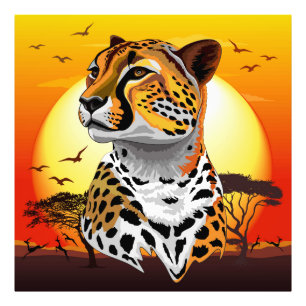 Cheetah African Feline Wild Animal Photo Print