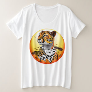 Cheetah African Feline Wild Animal Plus Size T-Shirt