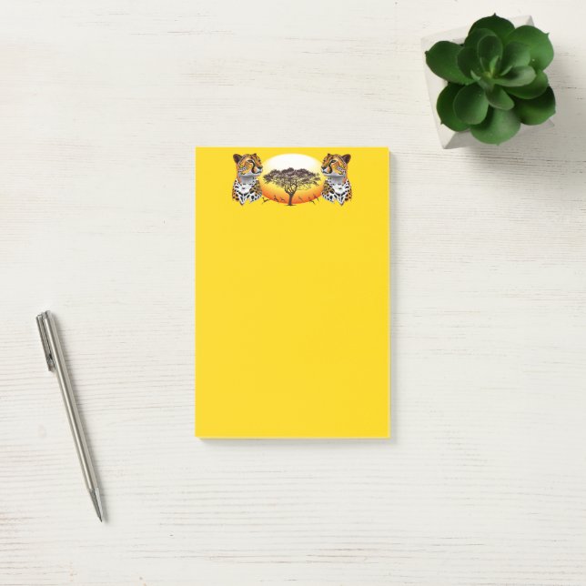 Cheetah African Feline Wild Animal Post-it Notes (Office)