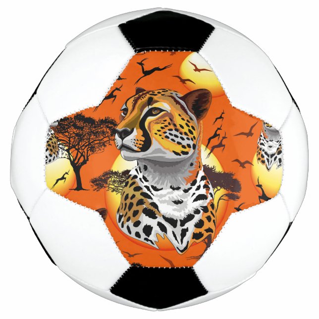 Cheetah African Feline Wild Animal Soccer Ball (Front)