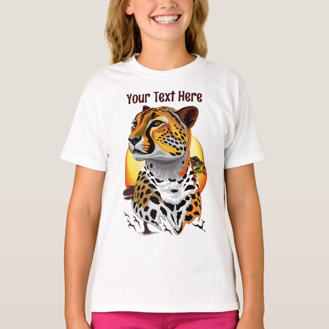 Cheetah African Feline Wild Animal T-Shirt (Front)