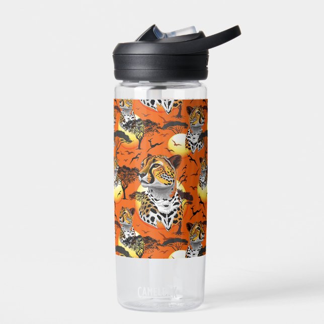 Cheetah African Feline Wild Animal Water Bottle (Left)