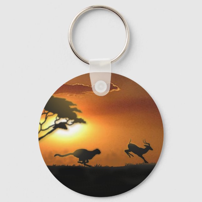 Cheetah and Gazelle keychain (Front)