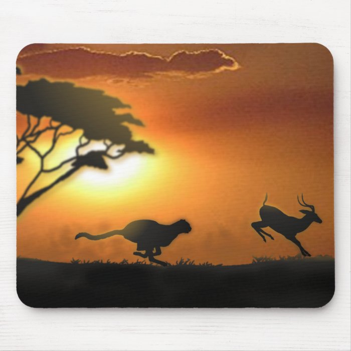 Cheetah and Gazelle mouse pad