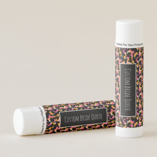 Cheetah Animal Bride Bachlorette Bridal Party Lip Balm (Front)