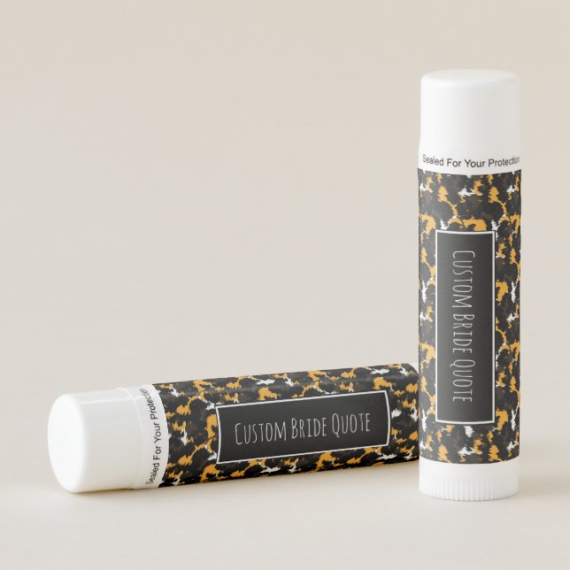 Cheetah Animal Bride Bachlorette Bridal Party Lip Balm (Front)