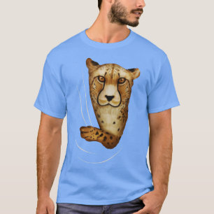 Cheetah Animal Coming From Inside T-Shirt