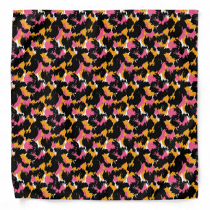 Cheetah Animal Fur Abstract Pink Bandana