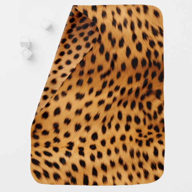 Cheetah Animal Fur Baby Blanket (In Situ)
