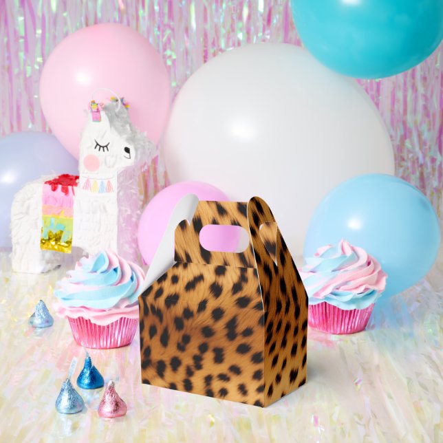 Cheetah Animal Fur Favor Boxes (Party)