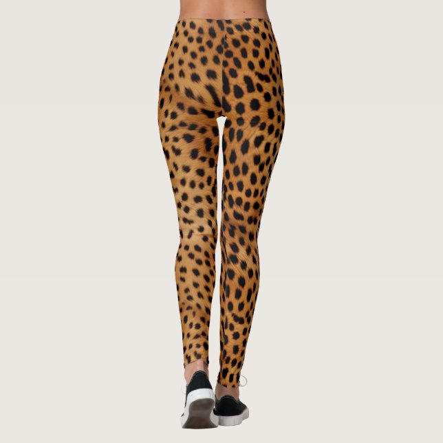 Cheetah Animal Fur Leggings (Back)