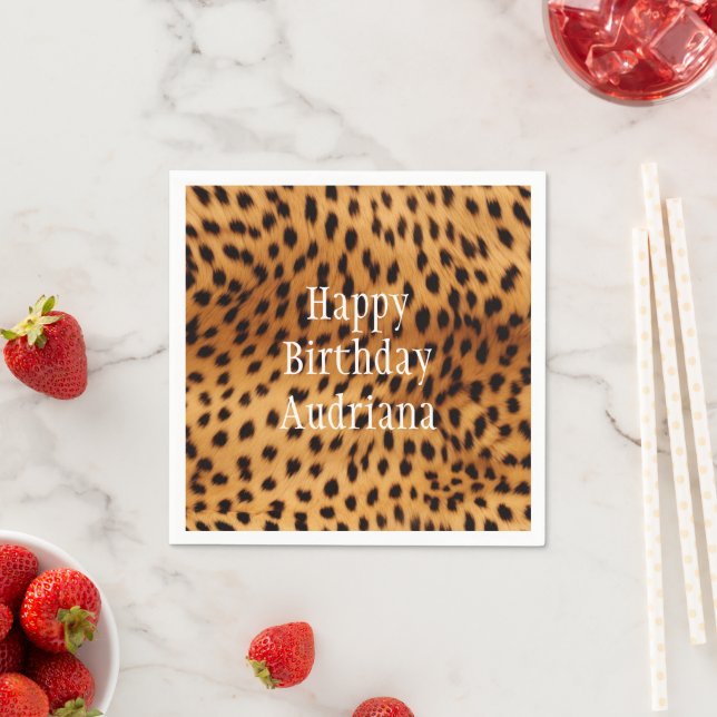 Cheetah Animal Fur Napkins (Insitu)