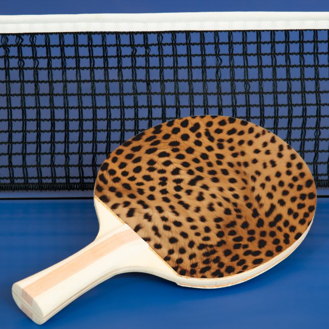 Cheetah Animal Fur Ping Pong Paddle (Insitu)