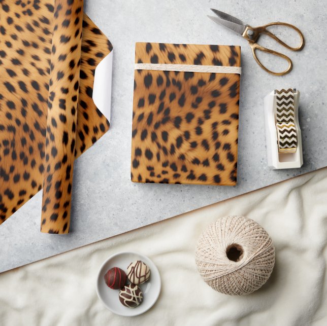 Cheetah Animal Fur Wrapping Paper (Crafts)