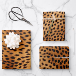 Cheetah Animal Fur Wrapping Paper Sheets