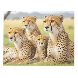 Cheetah Animal Nature Wildlife Affection Caring Notepad