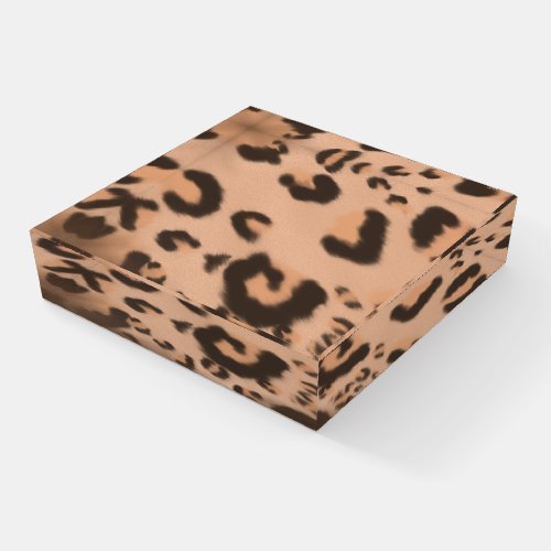 Cheetah Animal Pattern Handpainted Print Paperweight