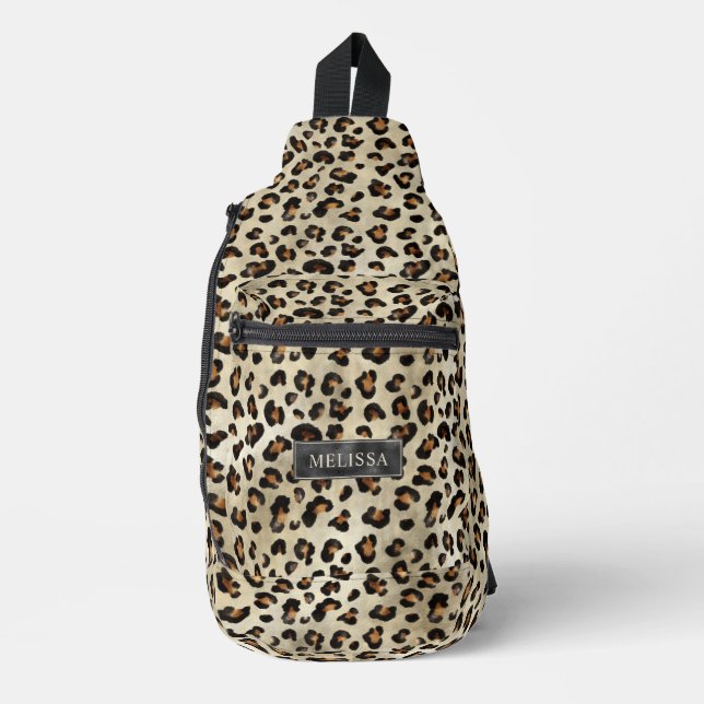 Cheetah Animal Print Artistic Wild Cat Fur Texture Sling Bag (Front)