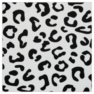 Cheetah Animal Print in Black and White Fabric