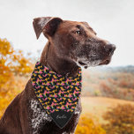 Cheetah Animal Print Pink Script Name Pet Bandana<br><div class="desc">Cute Pet Name Bandana with Animal Print</div>