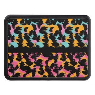 Cheetah Animal Print Pink Teal Two Tone Hitch Cover