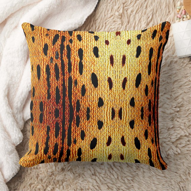 Cheetah Animal Print Throw Pillow (Blanket)