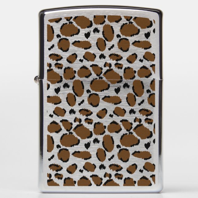 Cheetah Animal Print Zippo Lighter (Front)