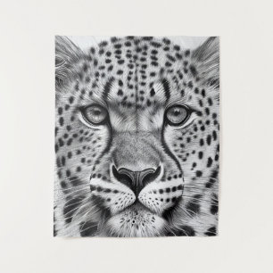 Cheetah Animal Wild Nature Illustration Line Epic Tapestry
