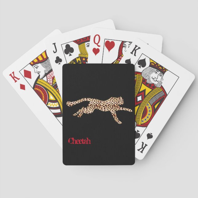 CHEETAH ART POKER CARDS (Back)
