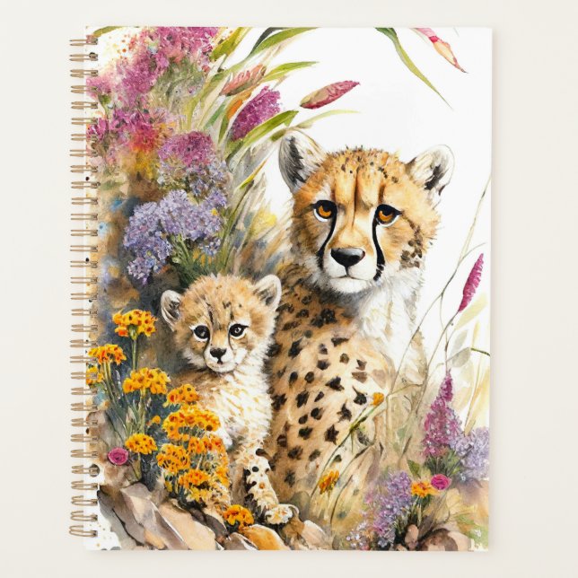 Cheetah Baby and Mom Planner  (Front)