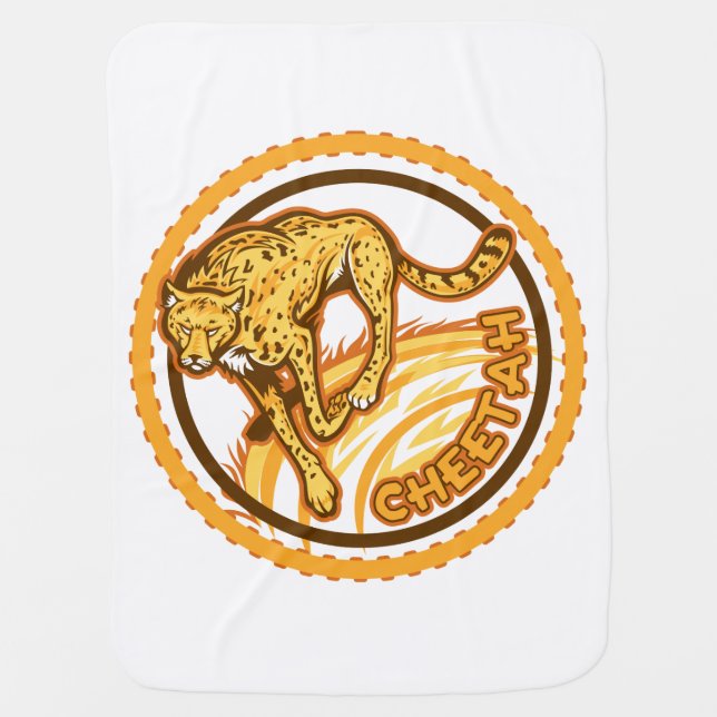 Cheetah Baby Blanket (Front)