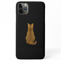 Cheetah Back iPhone Case – Minimalist Wildcat Desi