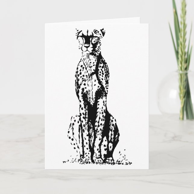 Cheetah Birthday Card (Front)