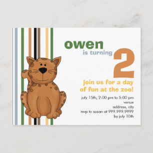 Cheetah • Birthday Invitation Postcard