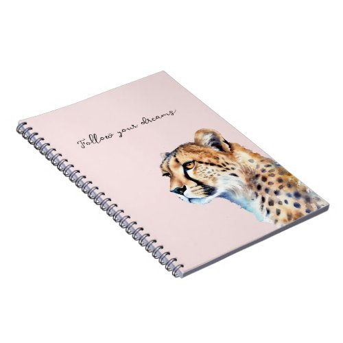 Cheetah Blush Pink Notebook