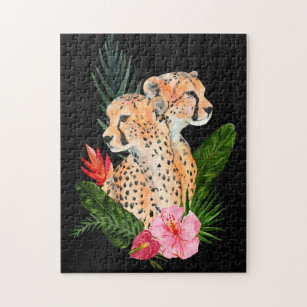 Cheetah Bouquet Jigsaw Puzzle