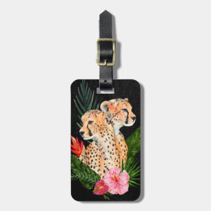 Cheetah Bouquet Luggage Tag