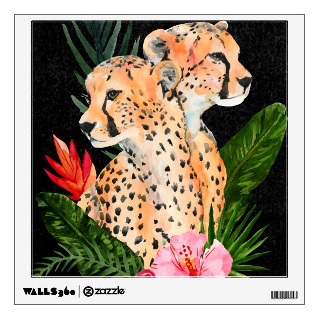 Cheetah Bouquet Wall Decal (Front)