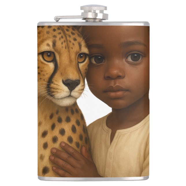 Cheetah & Boy: Bond of the wild and innocent Flask (Front)