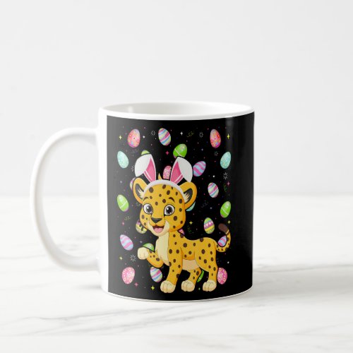 Cheetah Bunny Easter Egg  Funny Cheetah Easter Sun Coffee Mug