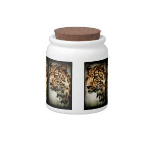 Cheetah Candy Jar
