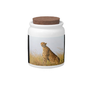 Cheetah Candy Jar