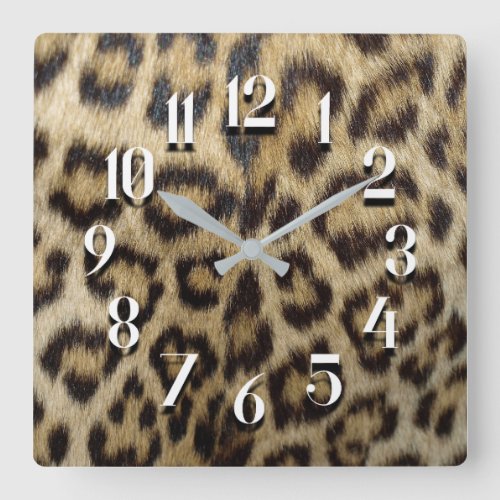 Cheetah  Cat  Fur Print Wall Clock