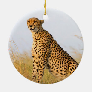 Cheetah Ceramic Ornament